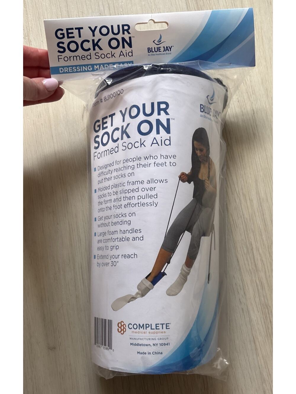 Sock Aid Formed w/Foam Handles Get Your Sock On Effortlessly